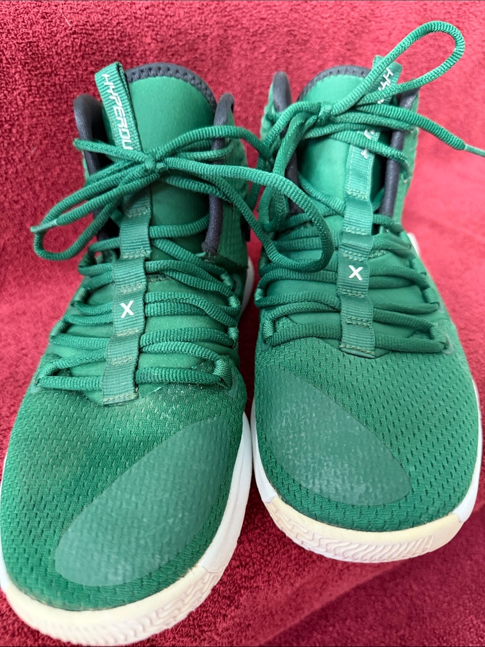Nike Men’s Green Mesh High-Top Sneakers, Hyperdunk Zoom